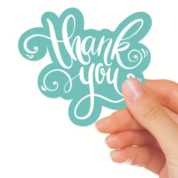 ♥️ 5x25 / 50 pcs Thank you cards - Picture 2 of 6